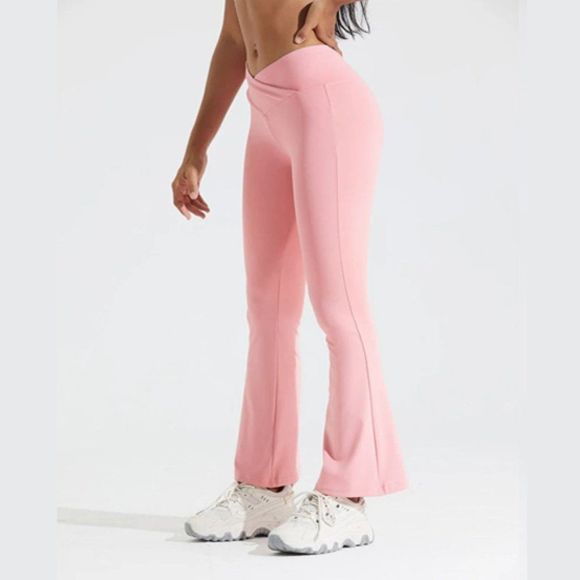 Flare Crossover Legging - Flare legging - Crossover Legging - Pink cross… - Picture 4 of 6